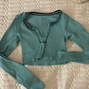 Urban outfitters long sleeve crop top